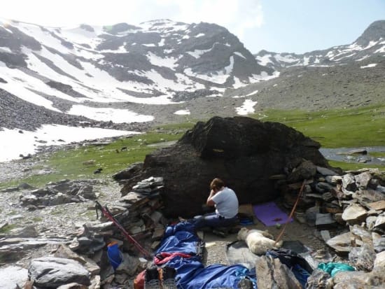 Bivouac site at Siete Lagunas