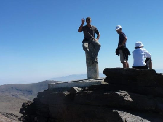 Perched precariously on Mulhacen summit point!