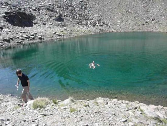 Swimming in Laguna Cuadrada