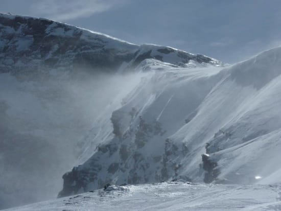 Winds blowing spindrift. Coral de Veleta