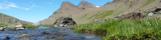 The Rio Lanjaron with Cerro de Caballo behind