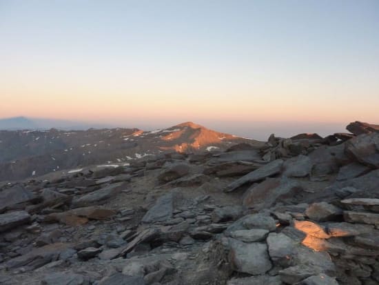 Veleta (R) and it's shadow (L) across the Vega de Granada