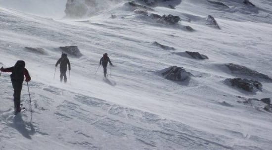 Ski touring in the bowls of San Juan, Sierra Nevada