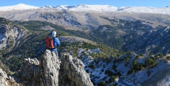 Climbing the peak of Trevenque in the Cumbres Verdes Granada