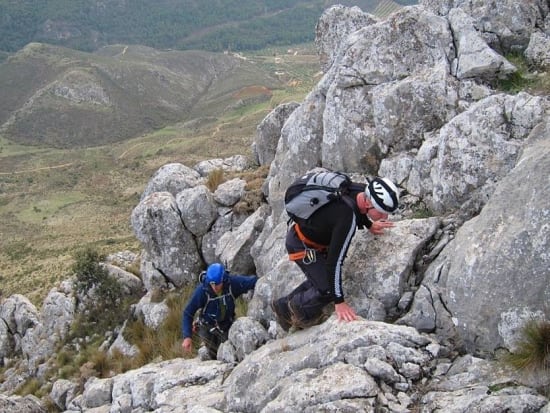 Typical scrambling on Penon de la Mata