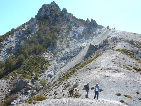 Looking up the west ridge to Trevenque summit