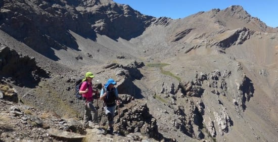 Unusual route up Alcazaba 3rd highest peak, Sierra Nevada