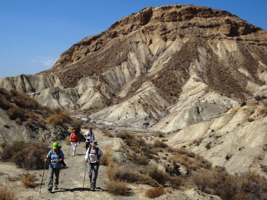 Spectacular desert badlands scenery, Tabernas