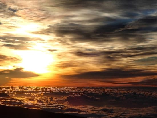 Sea of Clouds over the sea