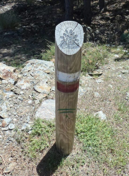 The marker post that would be our 'wayside companion' for three days