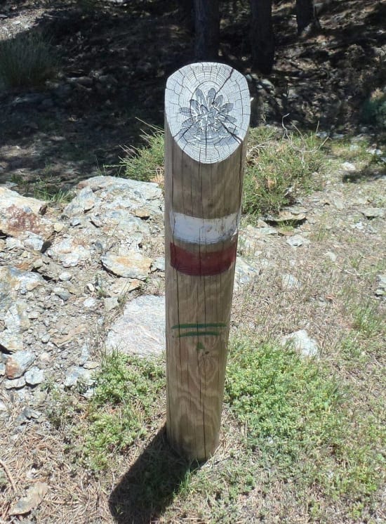 The marker post that would be our 'wayside companion' for three days