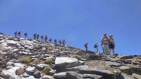 Descent from Cerro de Caballo (2009m)