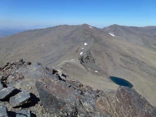 Looking north from Puntal de Vacares with Laguna de Vacares on the right