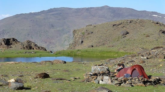 Camp at the idyllic Laguna Gabata