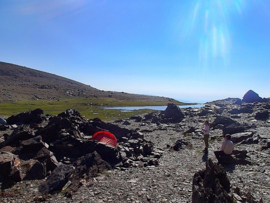 Wild Camping by Laguna Hondera at Siete Lagunas