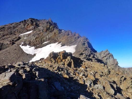 The NE ridge and Corredor of Mulhacén