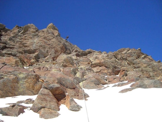 Abseiling into the Corral del Veleta