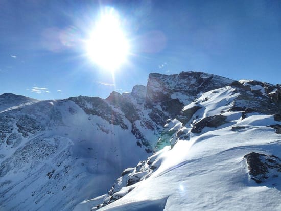 Veleta with the Canuto left of summit