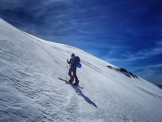 Steep icy slopes