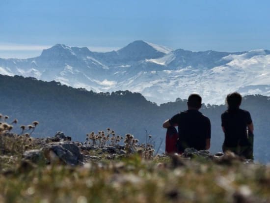 The north side of the Sierra Nevada peaks from Sierra de Huetor 