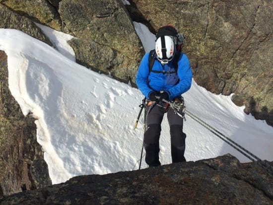 The short abseil into the gap