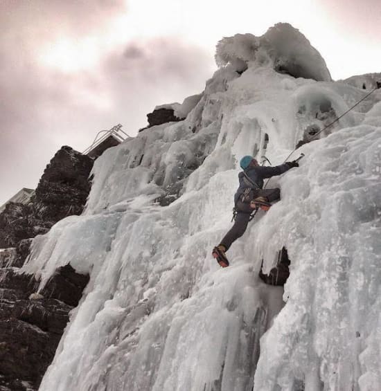Ice climbing at Las Cascadas de Militares