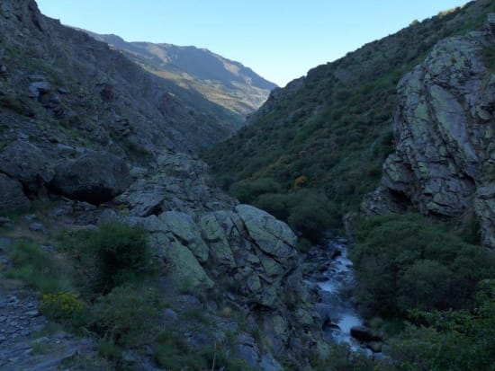 The steeper section of the ascent route