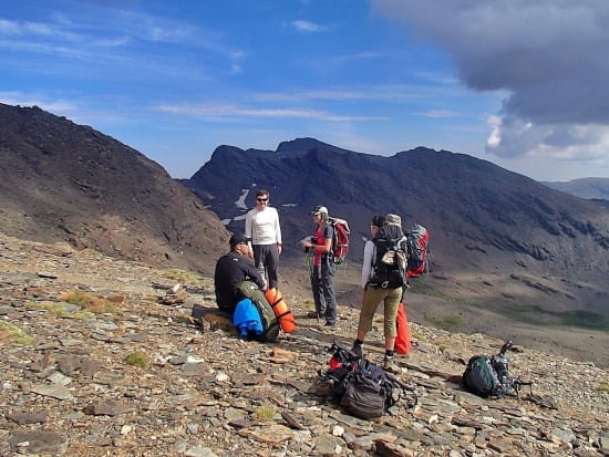 East ridge of Mulhacén, Alcazaba in the background