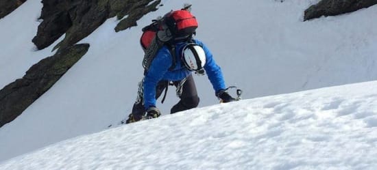 Living on the Edge, winter ascent Tozal del Cartujo NW ridge