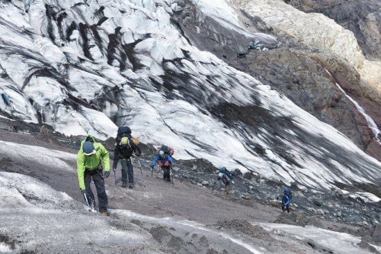 The lower Glacier Gorra Blanca Sur