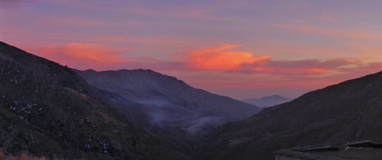 Sunset from the Refugio Horcajo