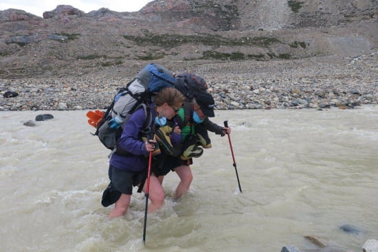 Crossing the Rio Pollone