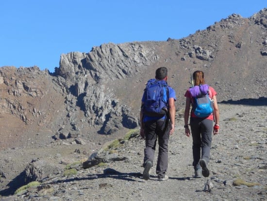 Walking along the road to Caldera and Collado del Ciervo