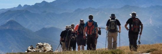 Walking down the southern slopes of Cerro de Caballo