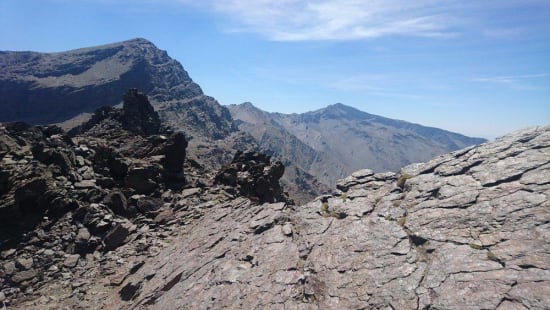 Ridge to Puntal de las Calderetas with Alcazaba behind