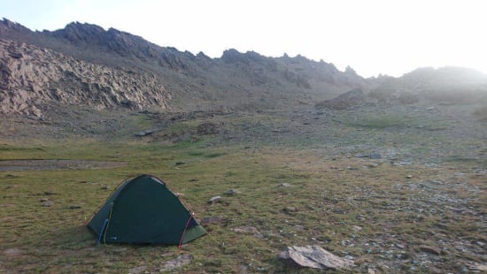 Camp at the upper Rio Seco