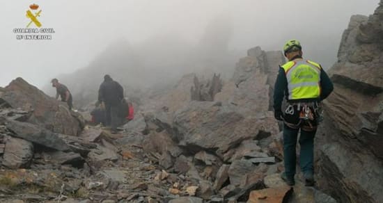 18 mountaineers rescued in the mists of Sierra Nevada