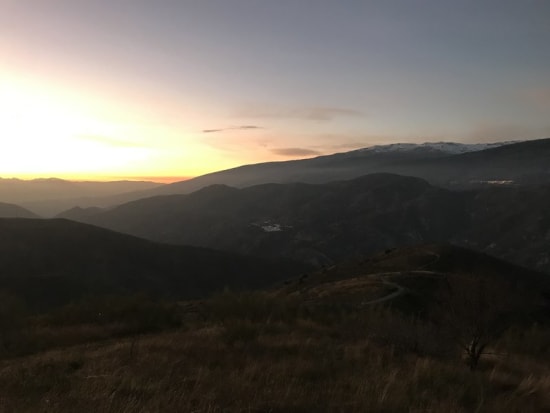 Sunset after a glorious day running through the Alpujarras