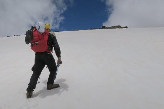 Final snow slopes to the Mulhacén plateau