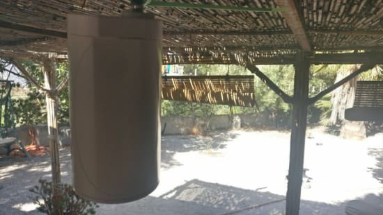AIR device in the shade of the patio