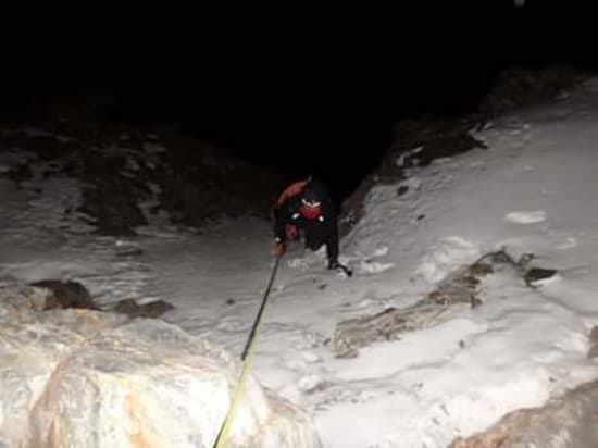 Climbing in the dark