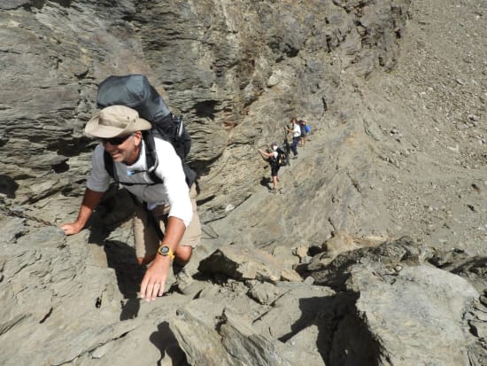 Traversing the, chain enabled, Paso de los Guias