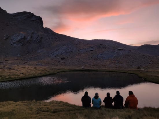 Watching the sunset over Laguna Galbata