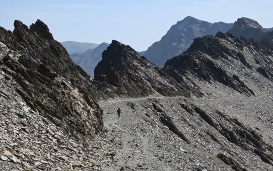 The Rio Crestones ridge with Alcazaba behind