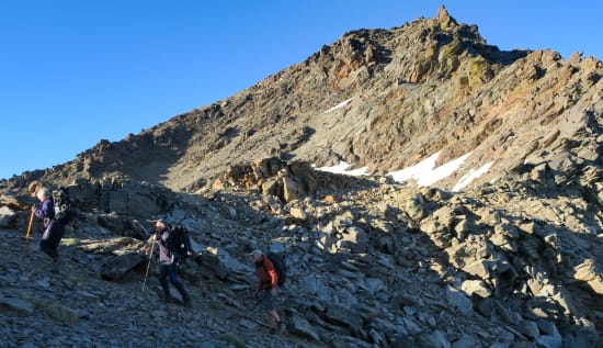 Arriving at the Colado de Siete Lagunas