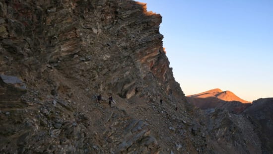 Steep walking in an incredible situation