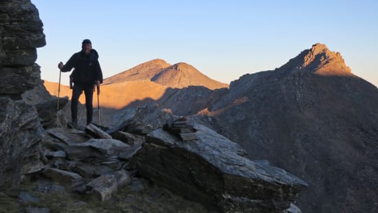 Light on Veleta, Los Machos and Puntal de la Caldera