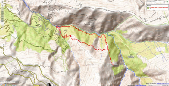 Map of walk to Cortijo Hornillo Map of walk to Cortijo Hornillo