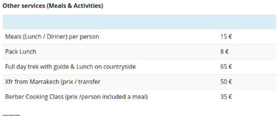 Marrakech Hotel Meal Prices Marrakech Hotel Meal Prices