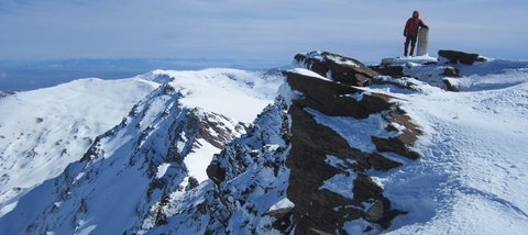 Summit of Mulhacen in winter